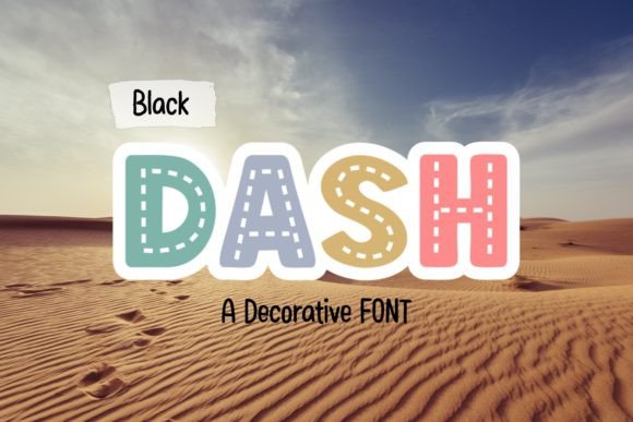 Black Dash: A Bold Decorative Font for Impactful Design