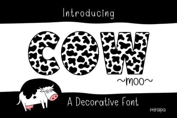 Cow Moo: A Playful Display Font for Digital Creativity