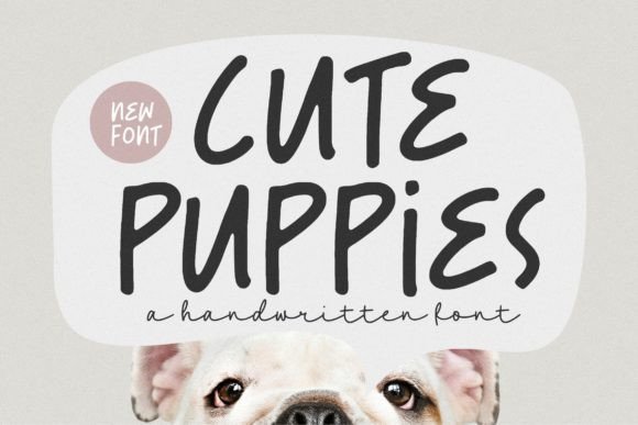 Cute Puppies Handwritten Font for Modern Design