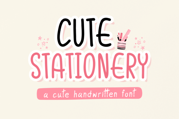 Cute Stationery Font for Web Design