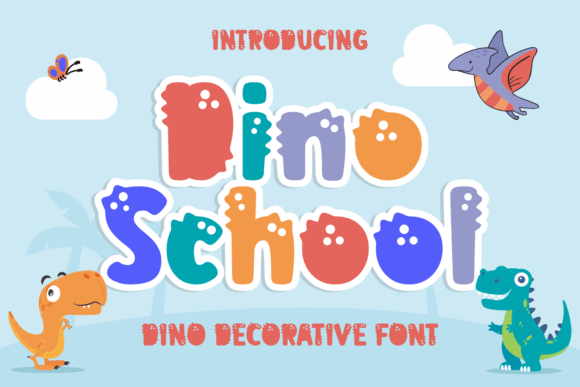 Dino School: A Playful Font for Branding with a Bite
