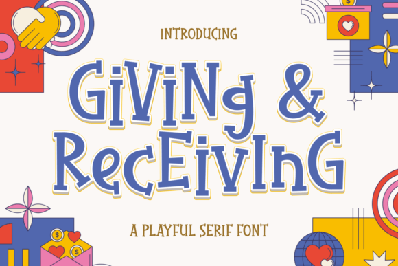 Giving Receiving Font for Web Design