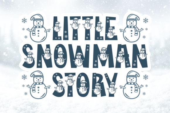 Little Snowman Story: A Festive Font for Winter-Themed Web Projects