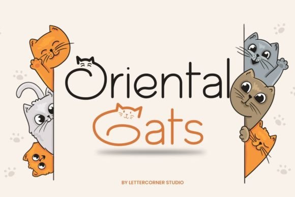 Oriental Cats Font for Creative Campaigns