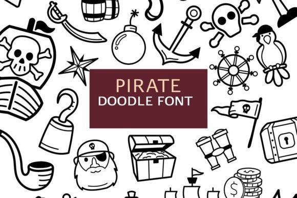 Pirate Doodle Font for Business Branding