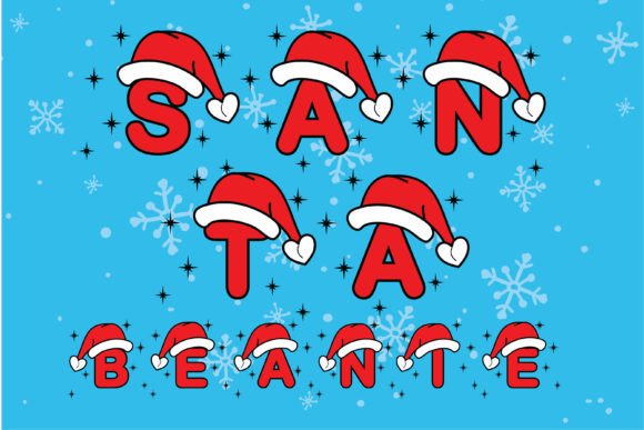 Santa Beanie Christmas Font for Festive Web Design